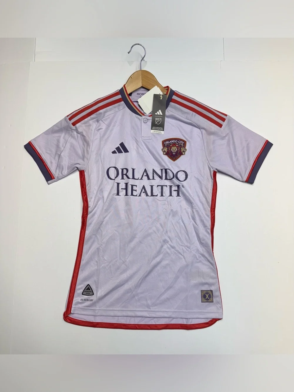 Adidas Orlando City Away Authentic Jersey Purple Tint Size XS Retail $150 NWT